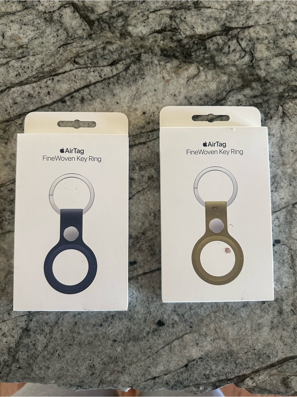 Apple FineWoven Key Rings - Navy & Olive Green